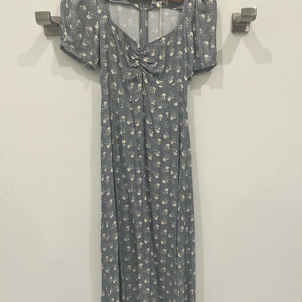 Noralee Floral Blue Midi Dress